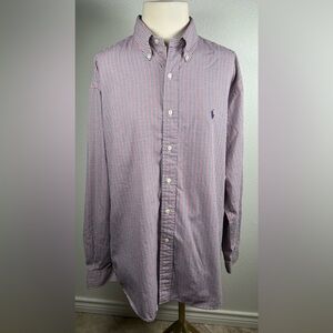 Polo Ralph Lauren “Blake” Cotton Gingham L/S Button-Down–Gold Dot – Size Large